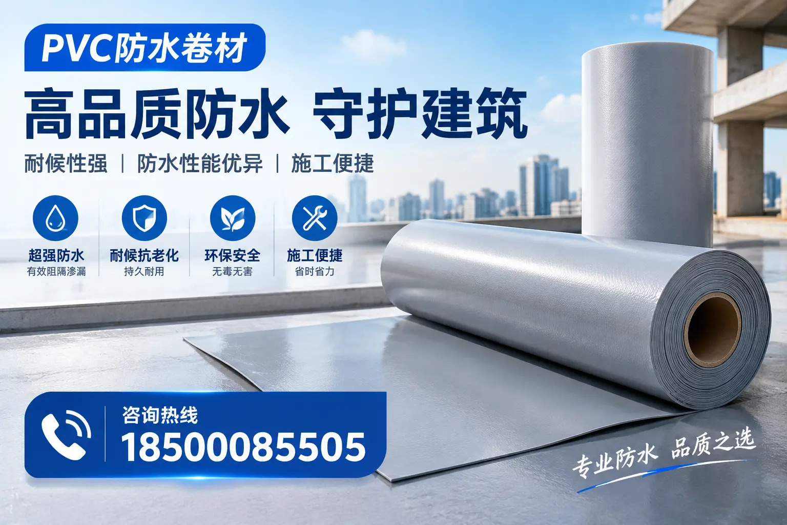 PVC防水卷材的防水效果评测，适合黄南的科学依据